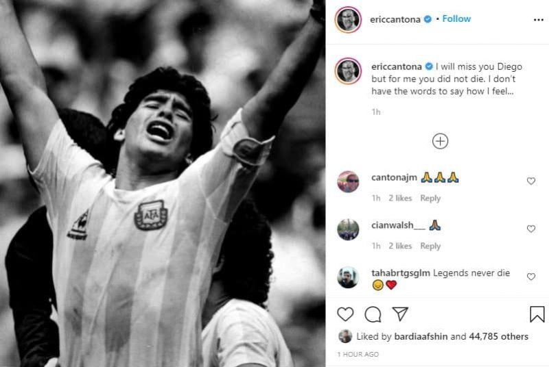 واکنش فوتبالیست های مشهور و سلبریتی ها به درگذشت مارادونا ( عکس )