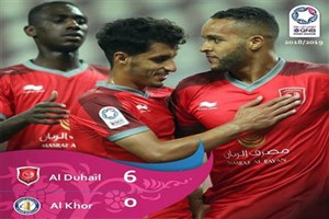 پیروزی 6 بر 0 الدحیل (حریف پرسپولیس) در مقابل الخور