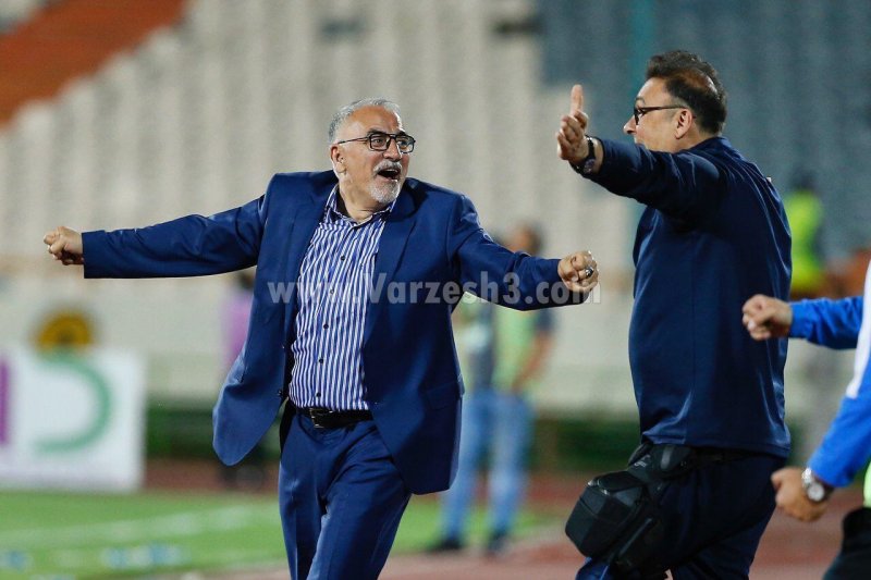 خوشحالی کادر استقلال پس از برد برابر استقلال خوزستان